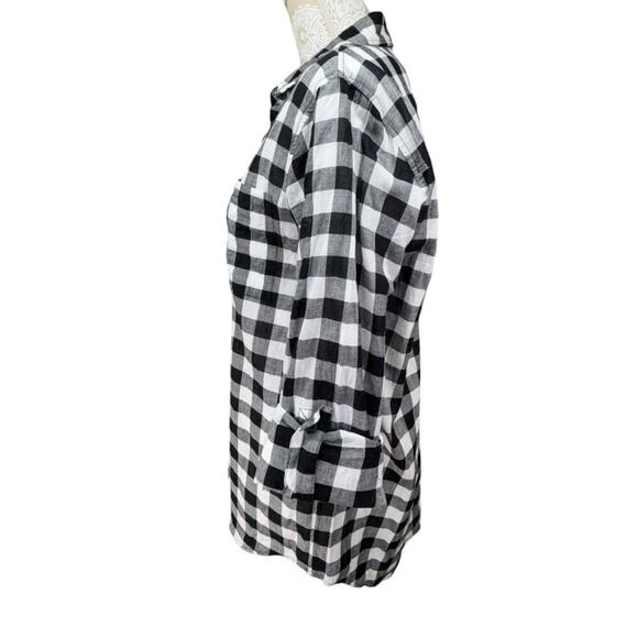 Michael Kors‎ Women's Cotton Button Down Shirt Roll Tab Sleeves Medium - Picture 2 of 4